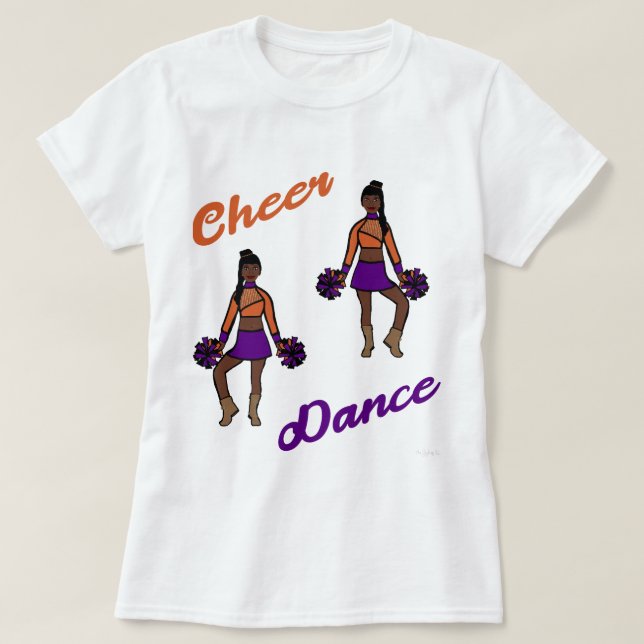 Naranja morado de la camiseta de la danza/ oveja ) (Diseño del anverso)