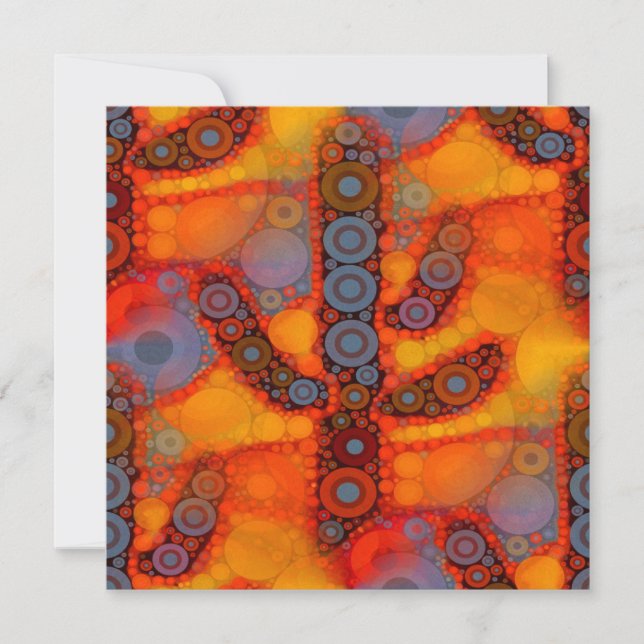 Naranja Morado Sudoeste Saguaro Cactus Mosaic (Anverso)