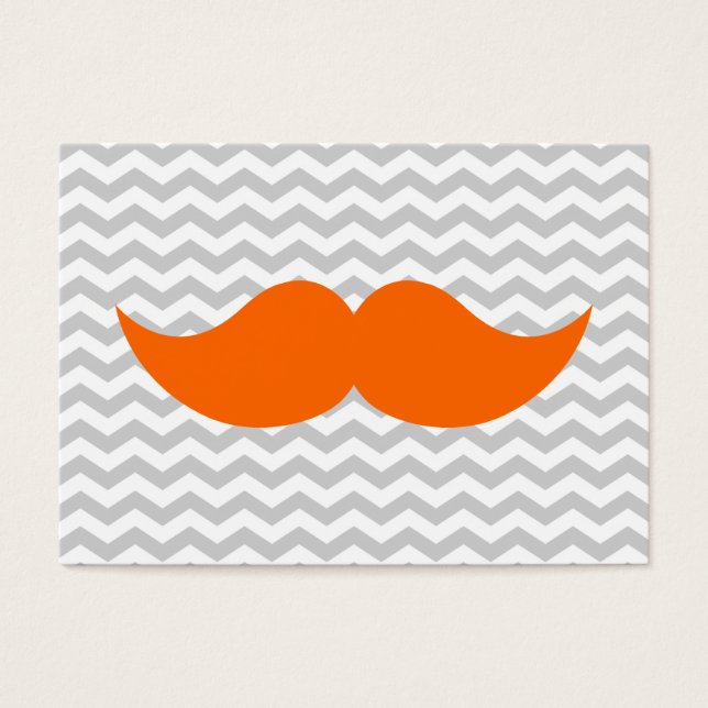 Naranja Mustache Gray Chevron Stripe (Frente)