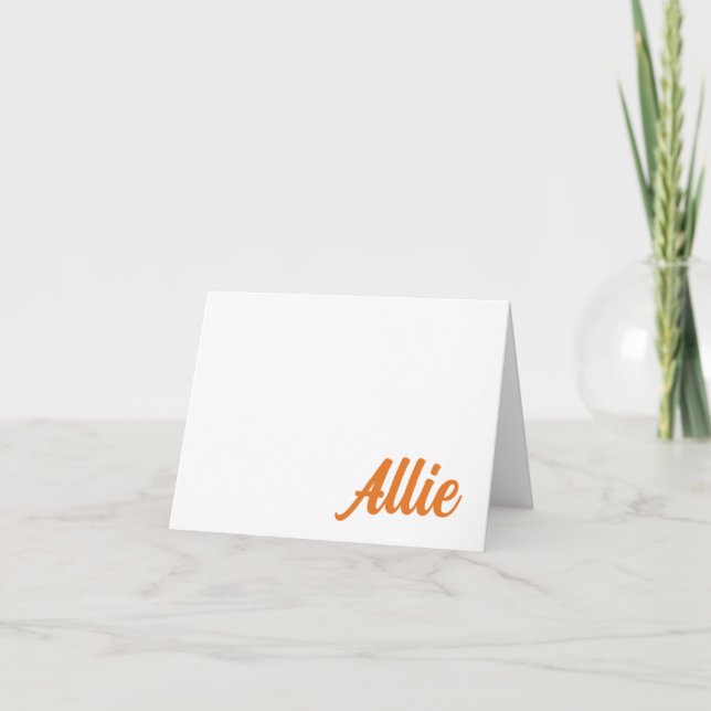 NARANJA, NAVY Auburn, tarjeta personalizada AL (Anverso)