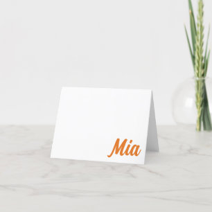 NARANJA, NAVY Auburn, tarjeta personalizada AL