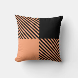 naranja negro negrita almohada de lanzamiento