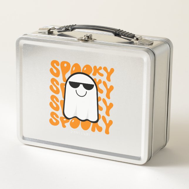 Naranja negro Spooky Halloween (Anverso)