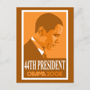 Naranja Obama 44ª postal del presidente
