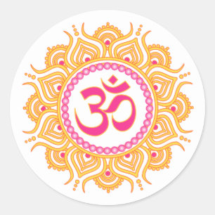 Naranja om mandala pegatina