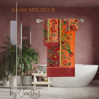 Naranja Oriental Rojo Florals