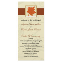 naranja otoño Programa de bodas