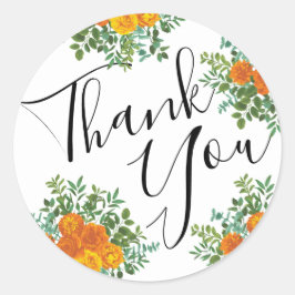 Naranja Peony y Rosa Sello para sobres de Pegatina