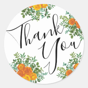 Naranja Peony y Rosa Sello para sobres de Pegatina