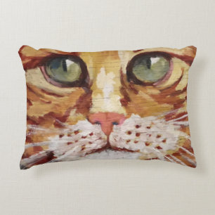 Naranja Pintado Detalle De Pintura Almohada De Énf