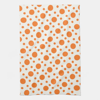 Naranja Polka Dot Retro Diseño Cocina Toalla