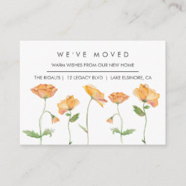 Naranja Poppies Nueva Invitación de mudanza a domi