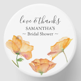 Naranja Poppy Flower Bridal Shower Favor