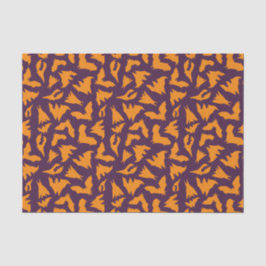 Naranja Purple Bats patrón Papel de tejidos de Hal