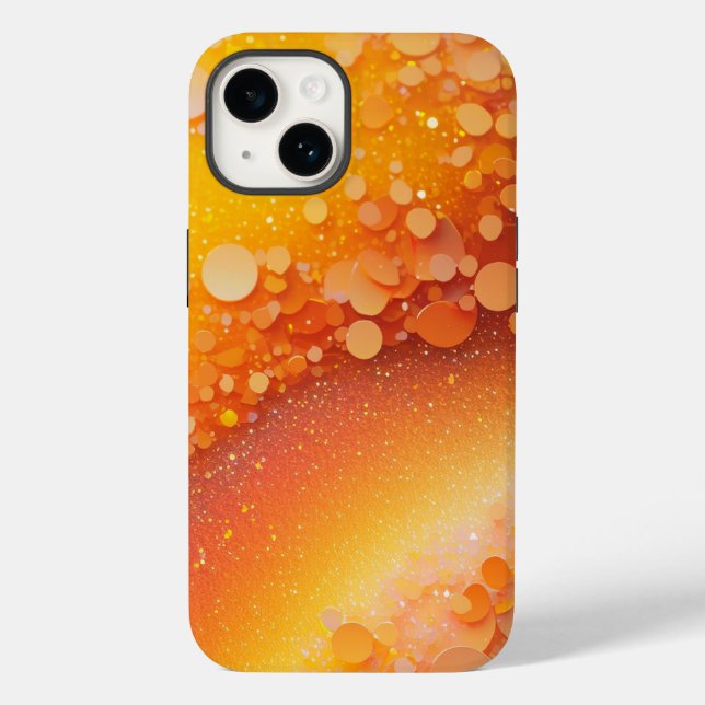 Naranja Purpurina amarillo Funda duro para iPhone  (Reverso )