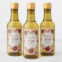 Naranja quemada en Borgoña Floral Mujeres 50 años