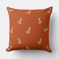 Naranja quemado con Cojín decorativo de doble líne