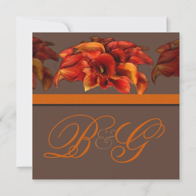 NARANJA QUEMADO DE PixDezines INVITACIONES DE LILY (Anverso)
