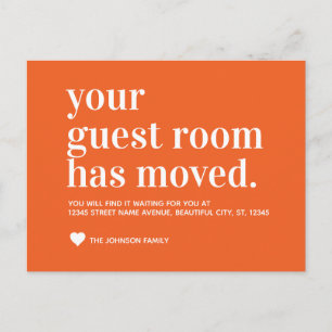 Naranja Quemado Simple Habitación Invitación en mo