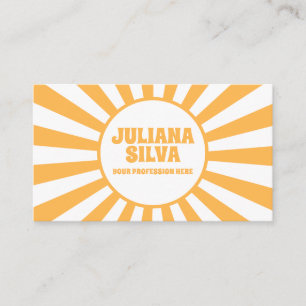 Naranja Retro con tarjeta de visita QR