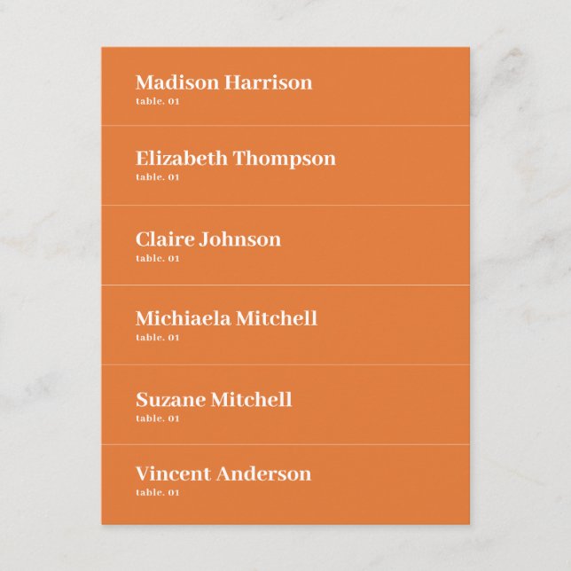 Naranja Retro Tarjeta de Boda de plaza DIY (Anverso)