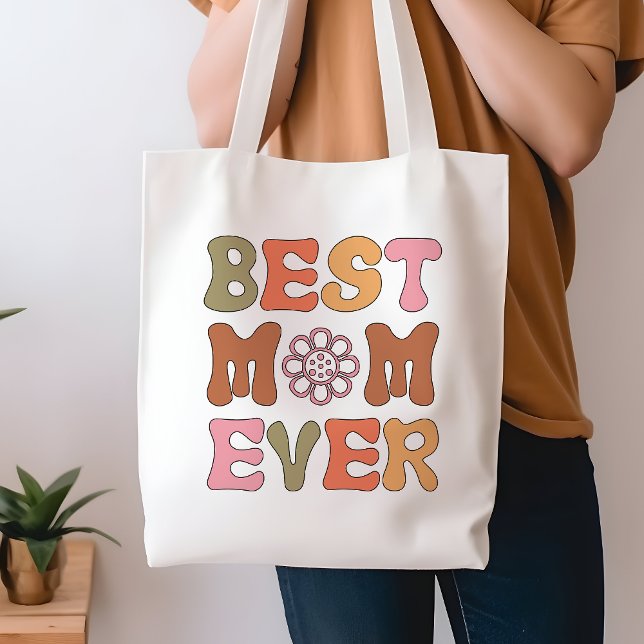 Naranja retro y mejor mamá rosada de la bolsa de t (Subido por el creador)
