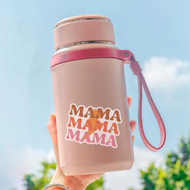 Naranja retro y Pegatina de vinilo mami amarilla (Subido por el creador)
