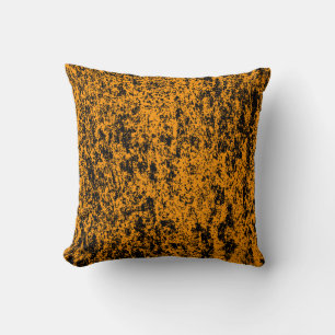 Naranja reversible y almohada texturizada negra