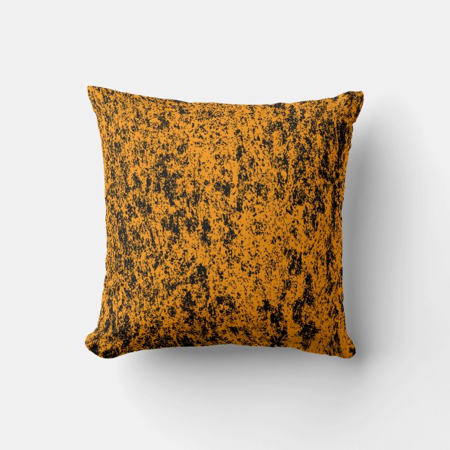 Naranja reversible y almohada texturizada negra (Anverso)