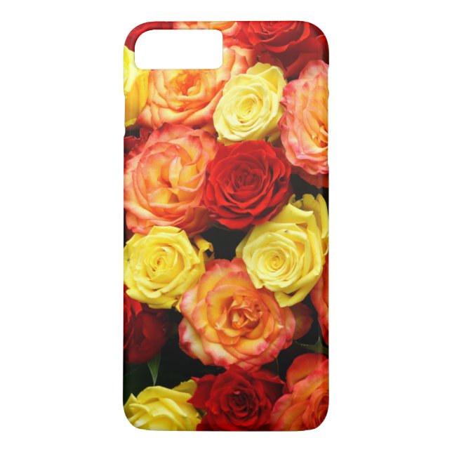 Naranja Rojo Amarillo Rosas Funda de iPhone X apen (Reverso)