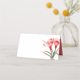 Naranja rojo crocus acuarela arte invitaciones a l