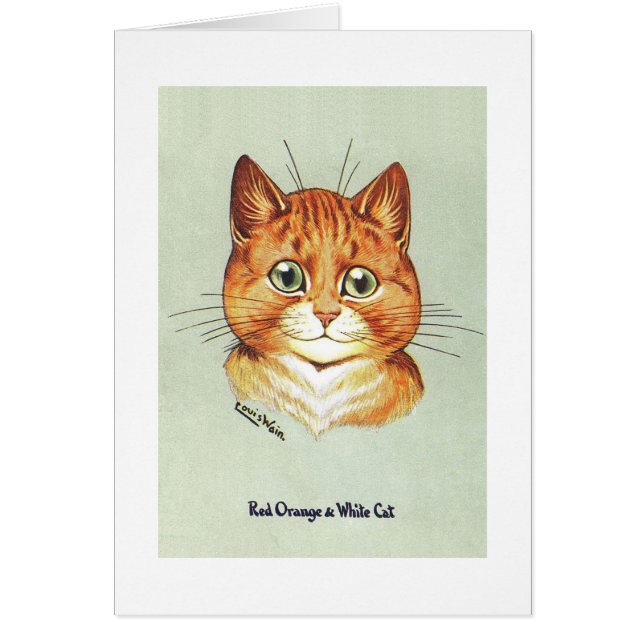 Naranja rojo y gato blanco, Louis Wain (Frente)