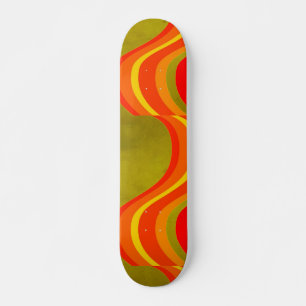 Naranja Rojo y Skateboard Amarillo