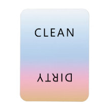 Naranja rosa del atardecer Lavavajillas imán sucio