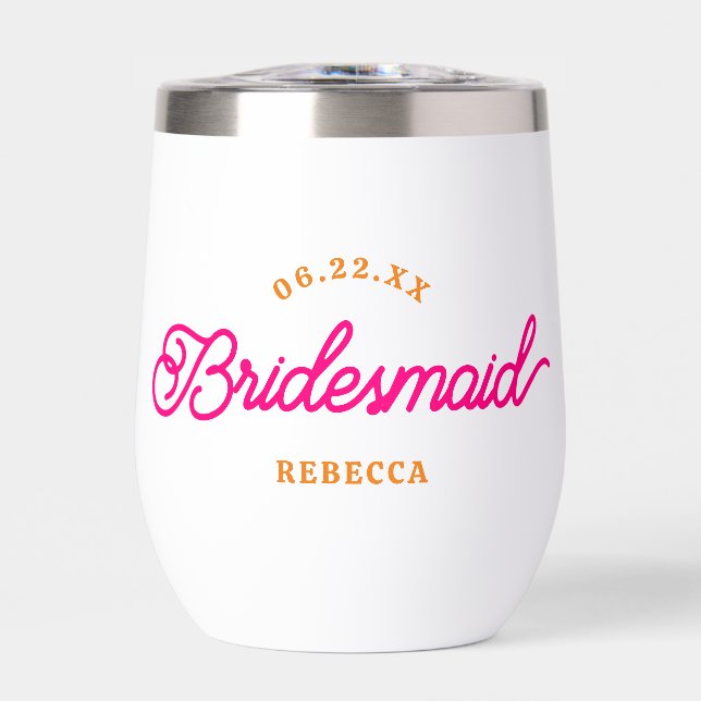 Naranja rosa Personalizado moderna Minimalista dam (Frente)