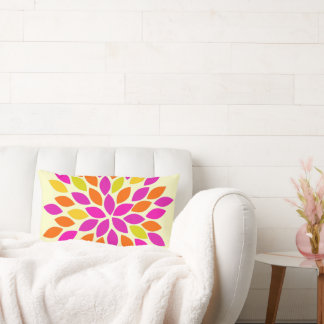 Naranja rosa Starburst amarillo almohada moderna d