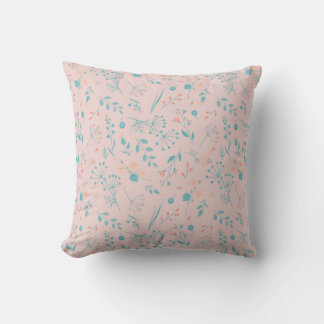 naranja rosa turquesa Cojín decorativo de bayas fl