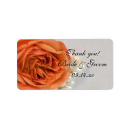 Naranja Rosa y Boda de Perlas Gracias Etiqueta Fav