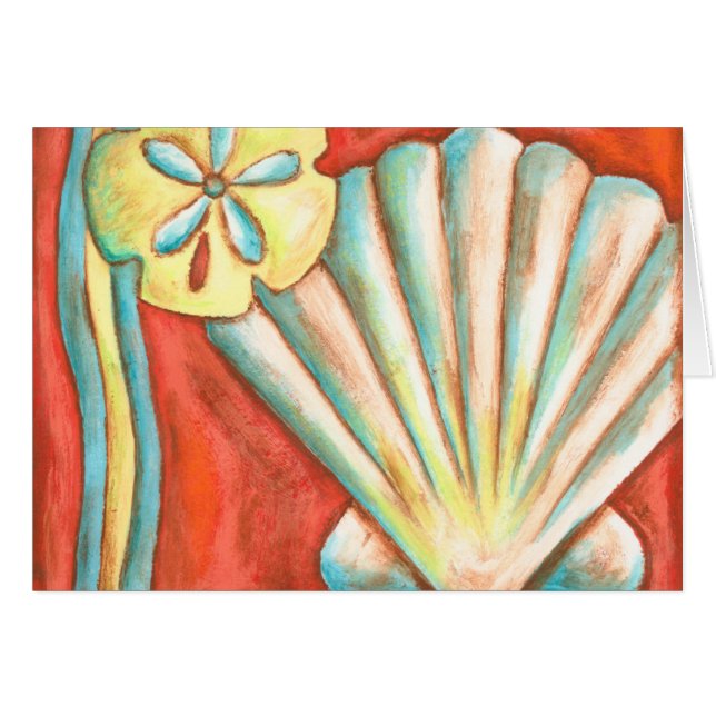 Naranja Rústico Seashells (Anverso (Horizontal))