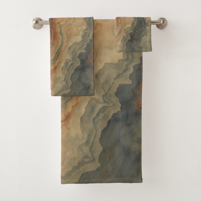 Naranja Sage de Dusty Navy Blue Burnt Resumen (In situ)