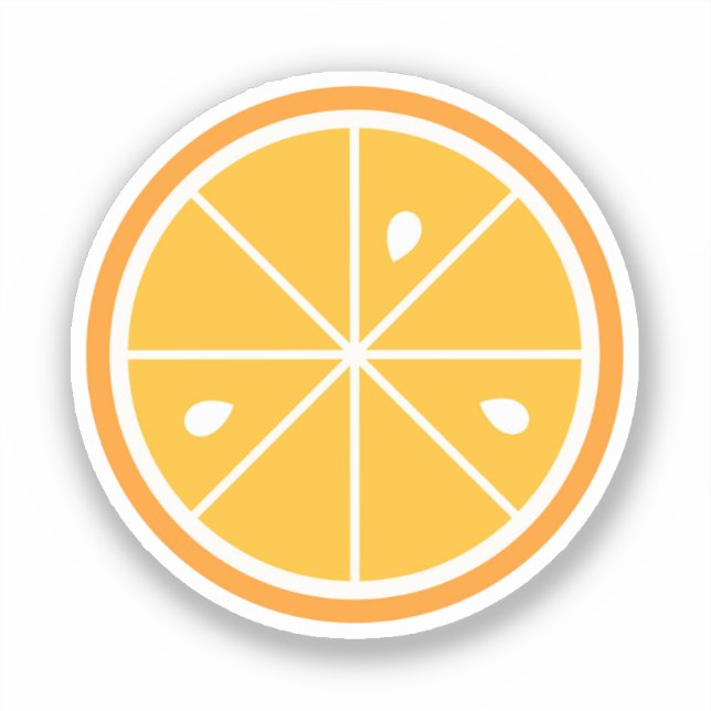 Naranja slice citrus Pegatina (Anverso)