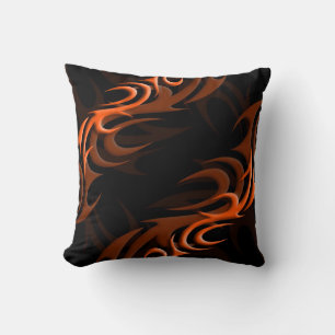 Naranja sobre la almohada negra de "humo"