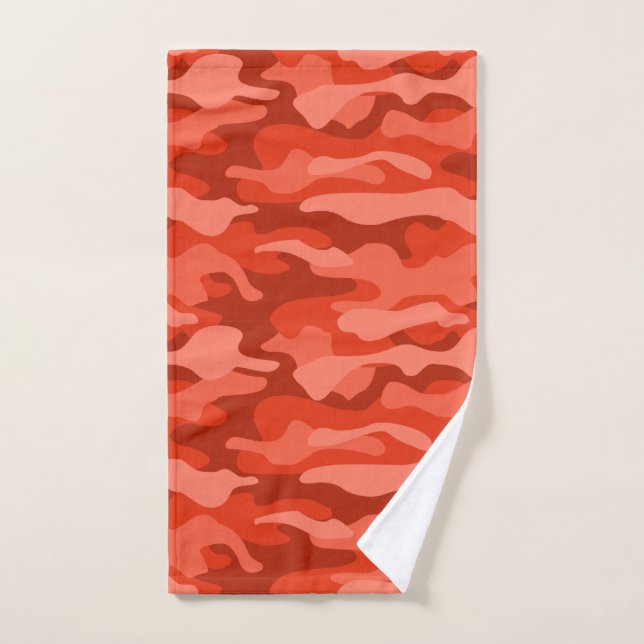Naranja Soda Monocolor Camo (Toalla de mano)