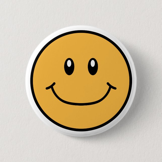 Naranja sonriente 0001 del botón de la cara (Anverso)