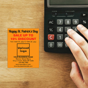 Naranja St. Patrick's Day Business Sale Flyer