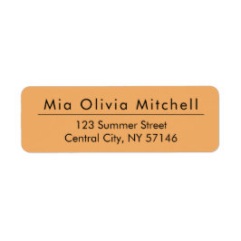 Naranja suave de color de tendencia - Etiquetas de