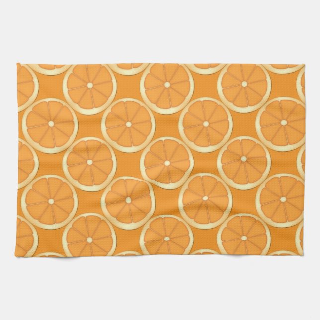 Naranja Summer Fruit Kitchen Toalla (Horizontal)