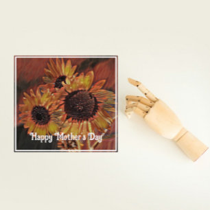 Naranja Sunflower Modern Art foto del Día de la Ma