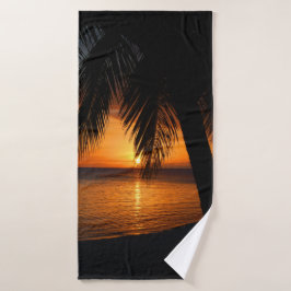 Naranja Sunset Beach Tropical Island Palm Tree