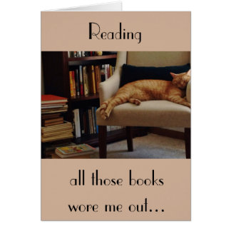 Naranja Tabby Cat and Books